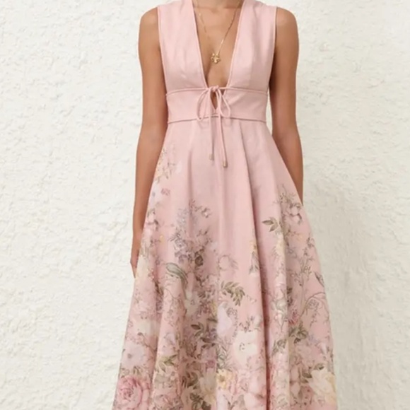 Zimmermann Dresses & Skirts - Zimmermann Waverly Plunge Midi Dress